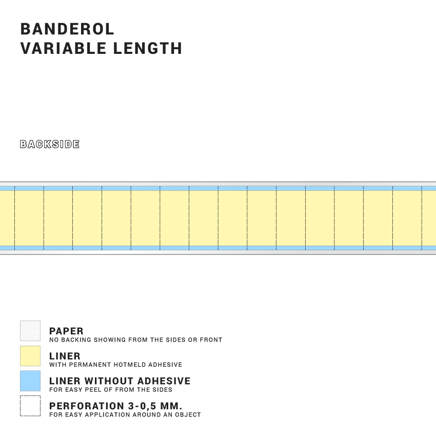Banderol glanzend papier 50 mm thumbnail 4