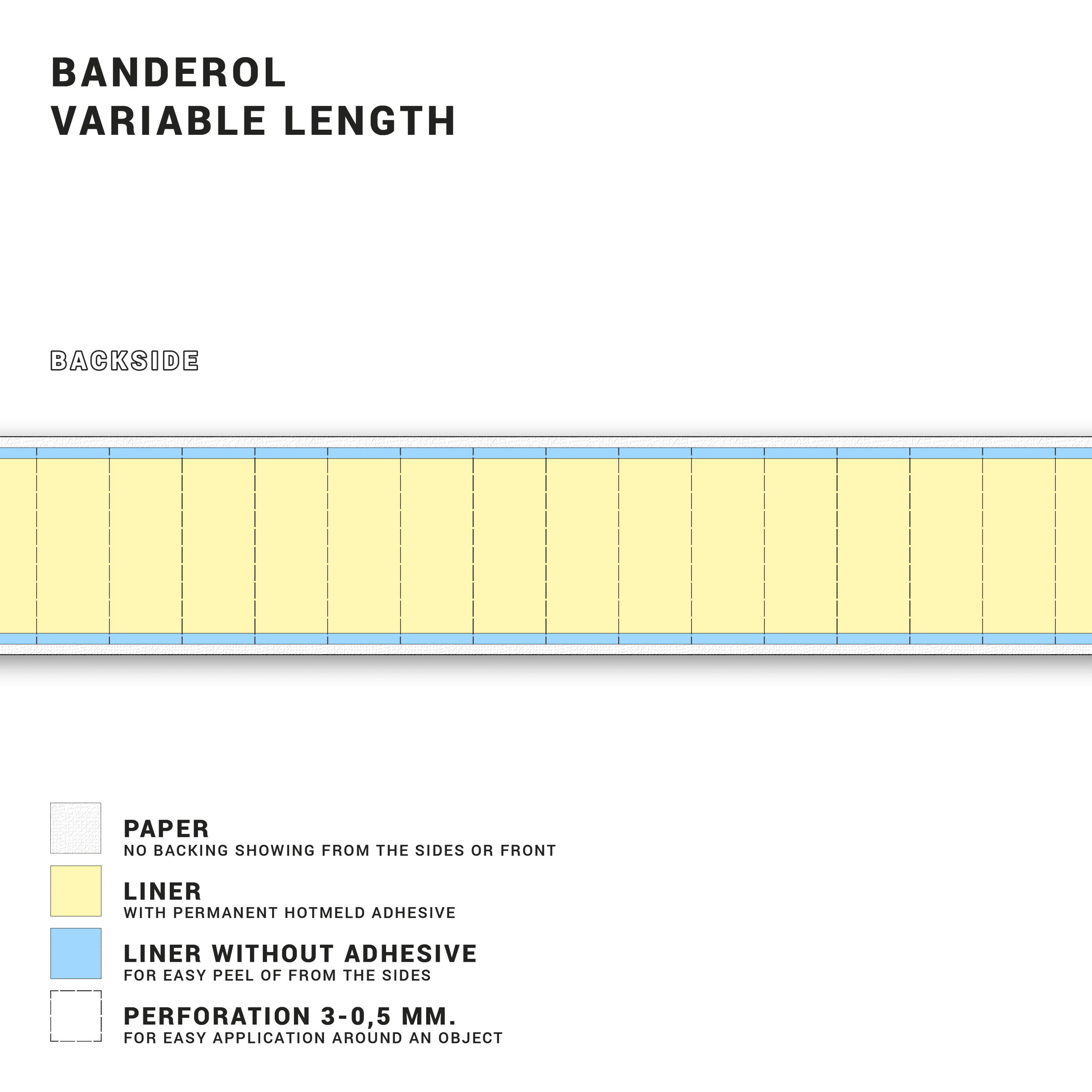 Banderol mat papier 60 mm thumbnail 5