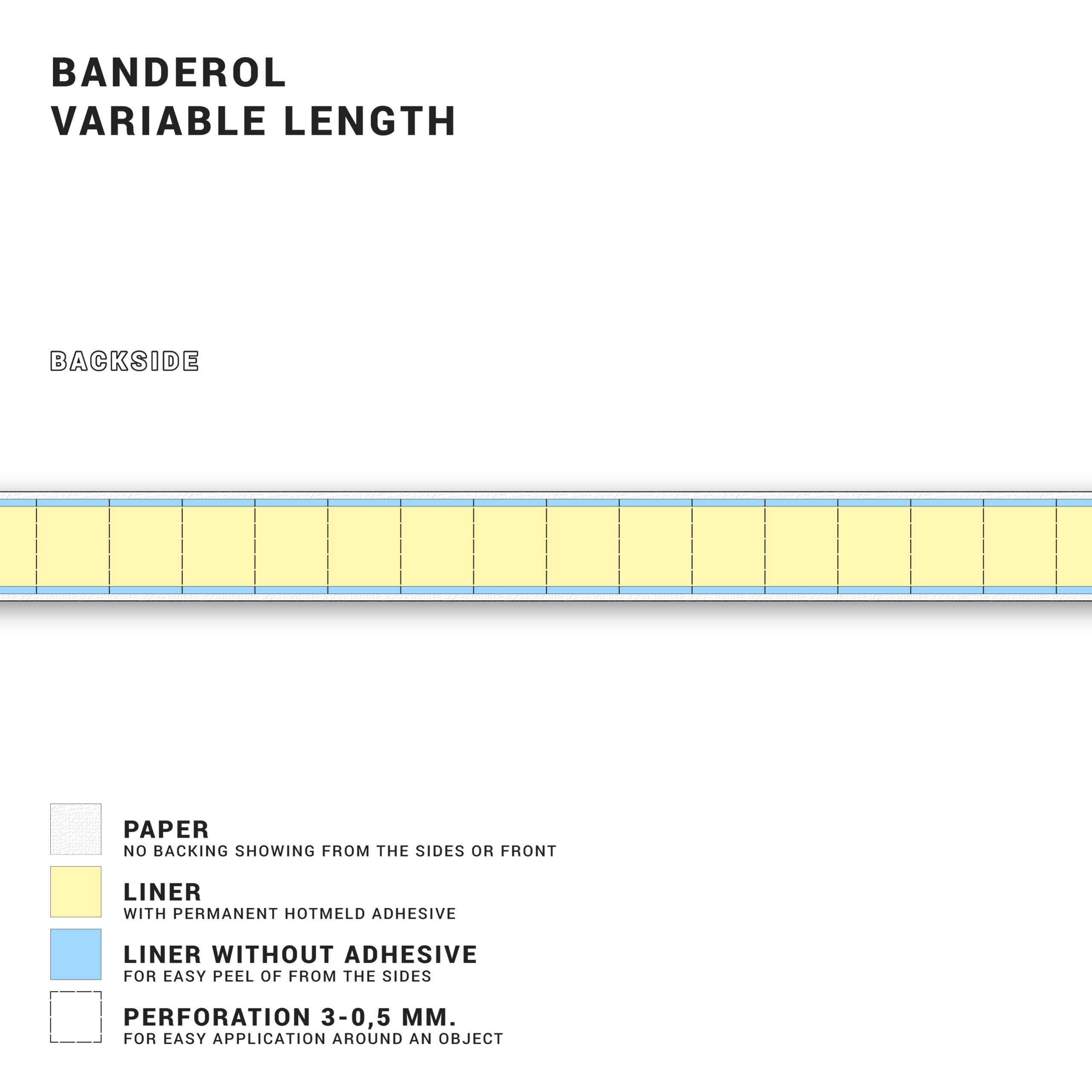 Banderol mat papier 30 mm thumbnail 5