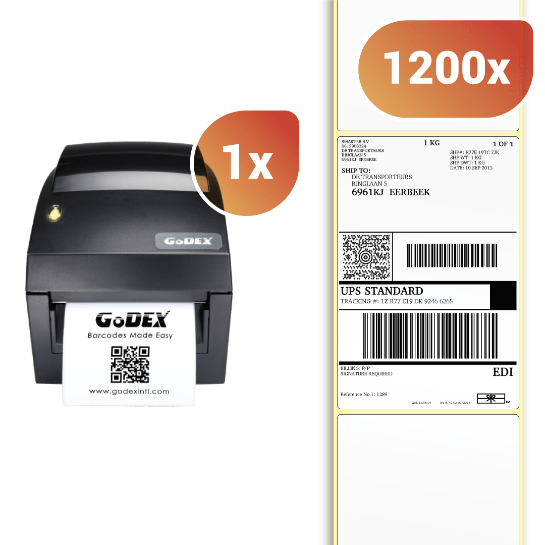 Shipping labels A6 print starter set - Godex DT41 main image